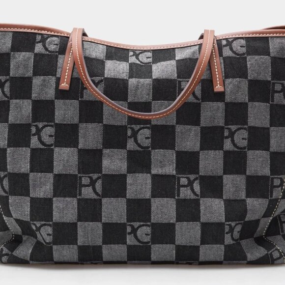 Veracruz Shoulder Bag, Black & Grey Check - Excellent Condition (Used Once) - Picture 2 of 7